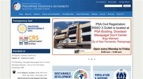 Philippine Statistics Authority RSSO 03 .